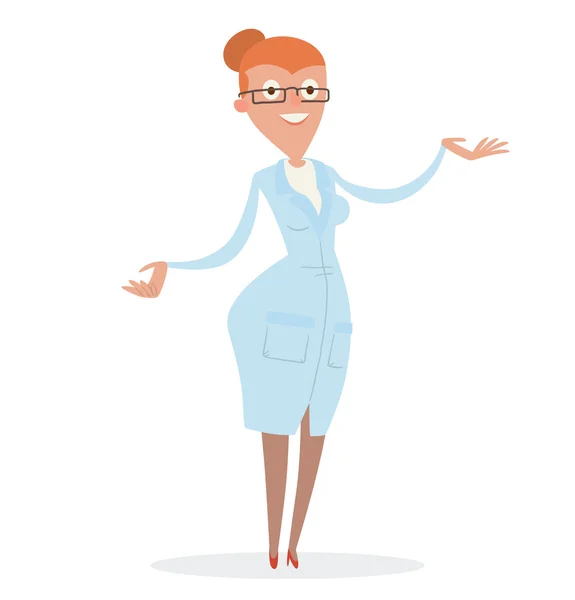 Vector woman scientist — Stock Vector