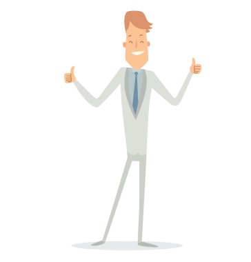 Hafif kahverengi saçlı ince iş adamı