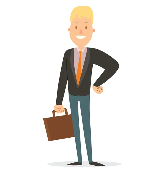 Businessman with blond hair — Stock Vector