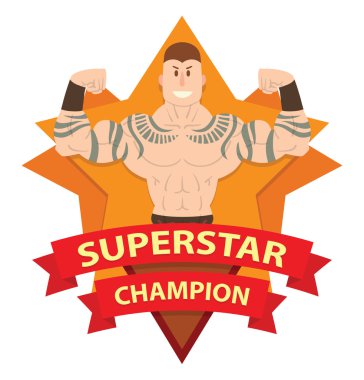 Star frame, wrestler with tattoos