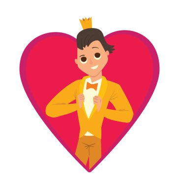 Pembe çerçeve, siyah saçlı modern prens