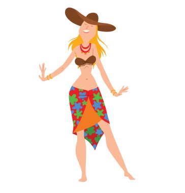 Uzun sarı saçlı kadın hippi