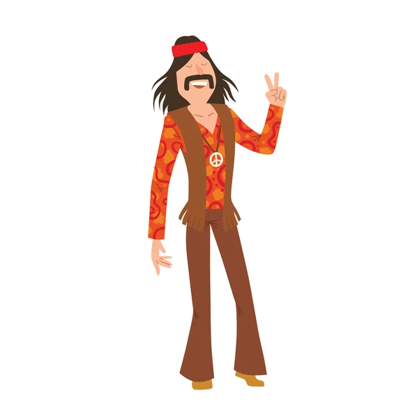 Uzun siyah saçlı adam hippi