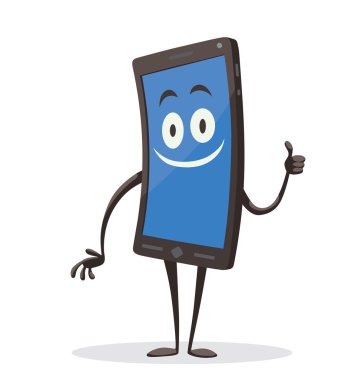 İçerikli siyah akıllı telefon