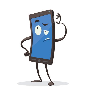 Düşünceli siyah smartphone