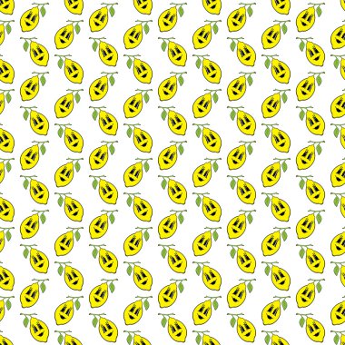 sarı limon seamless modeli