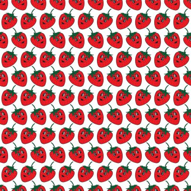 Kırmızı çilek seamless modeli