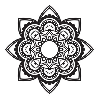 Hint, Mehndi kına çiçek dövme yuvarlak desen veya arka plan