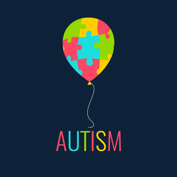 Vorlage für Autismus-Karten — Stockvektor