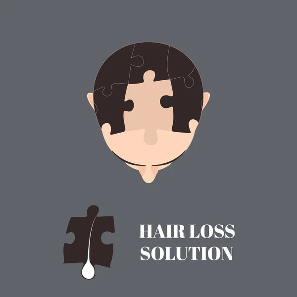 Hair loss solution — Stock Vector