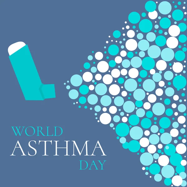 Afiche del Día de Solidaridad con el Asma — Vector de stock