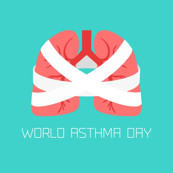 Onemocnění z astmatu-dýchacího systému — Stockový vektor