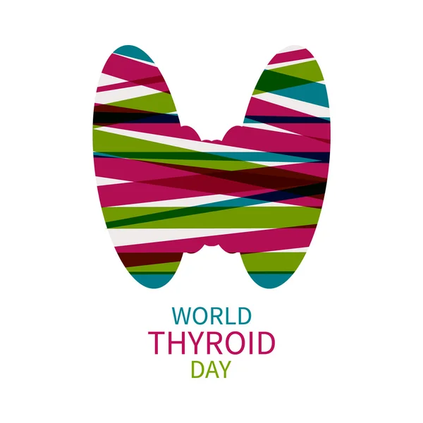Templat Hari Thyroid Sedunia - Stok Vektor