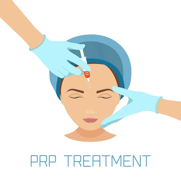 Tratamiento facial PRP — Vector de stock