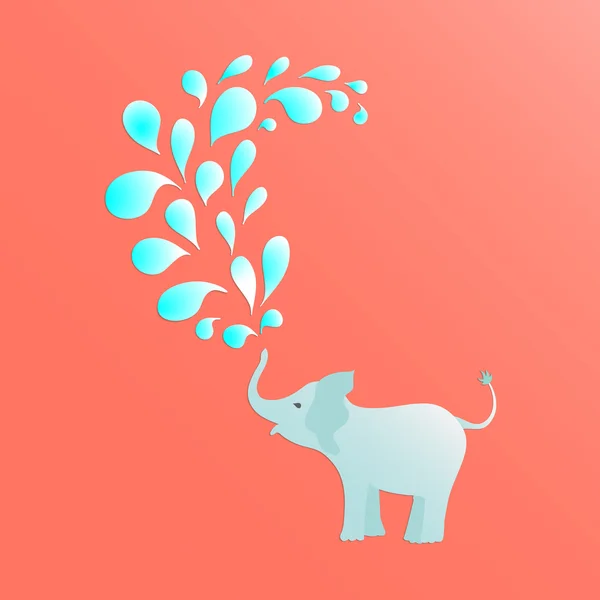 Baby olifant poster — Stockvector