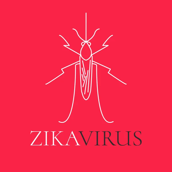 Poster zanzara virus Zika — Vettoriale Stock