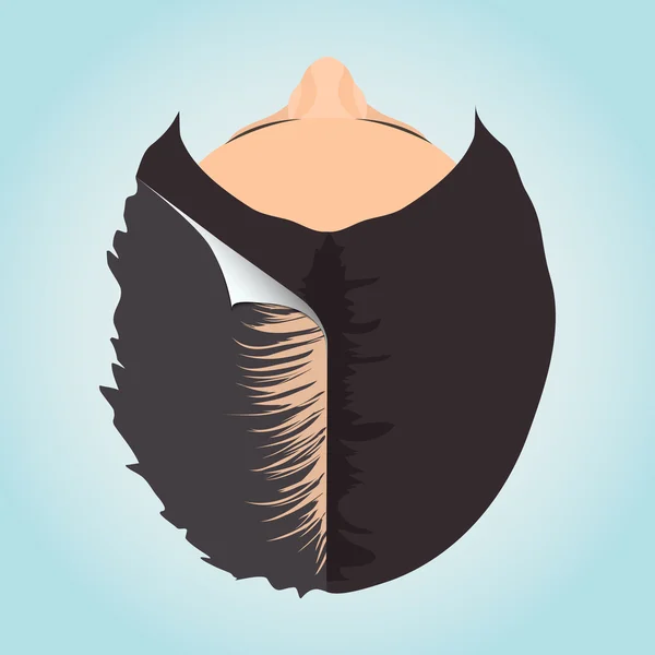 Concept d'alopécie féminine — Image vectorielle