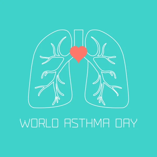 Плакат Дня астмы — стоковый вектор