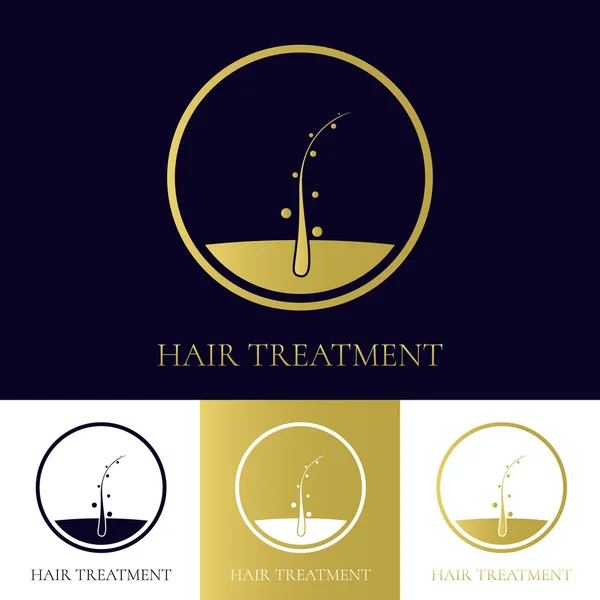 Hair treatment logo design — Stock Vector