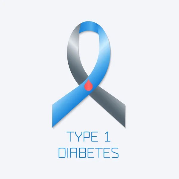 Ruban Diabète de Type 1 — Image vectorielle
