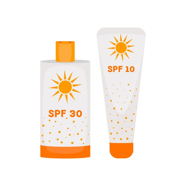 Protection UV crème solaire — Image vectorielle