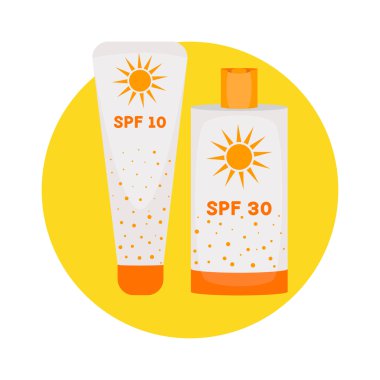 SPF şişe illüstrasyon