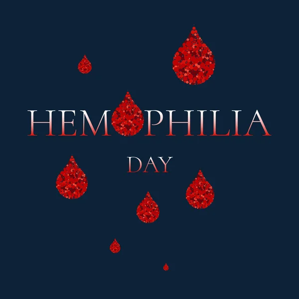 Cartaz do dia da hemofilia —  Vetores de Stock