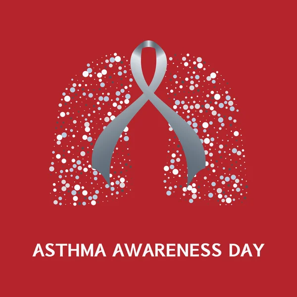 Asthma ribbon poster — Stock Illustration Asthma ribbon poster Vector Graphics