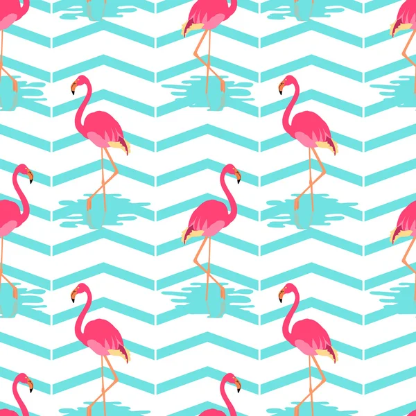 Padrão sem costura Flamingo — Vetor de Stock