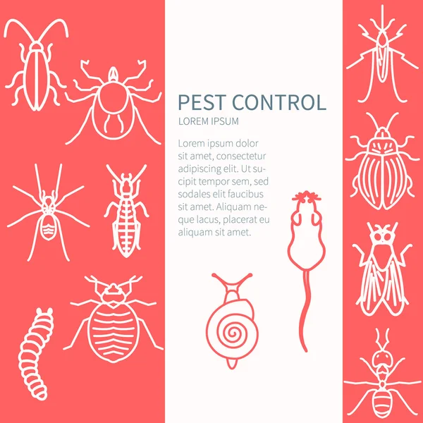 Pest control template — Stock Vector