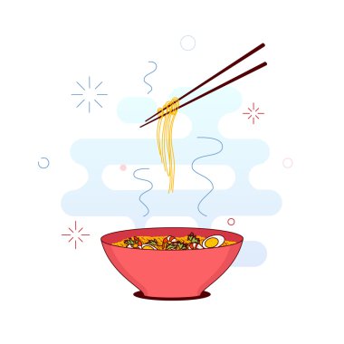 Bowl of noodles clipart