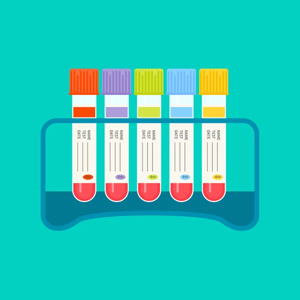 Conjunto de tubos de ensaio médicos —  Vetores de Stock