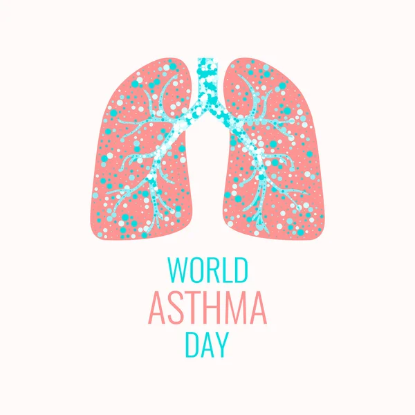 Плакат об астме — стоковый вектор