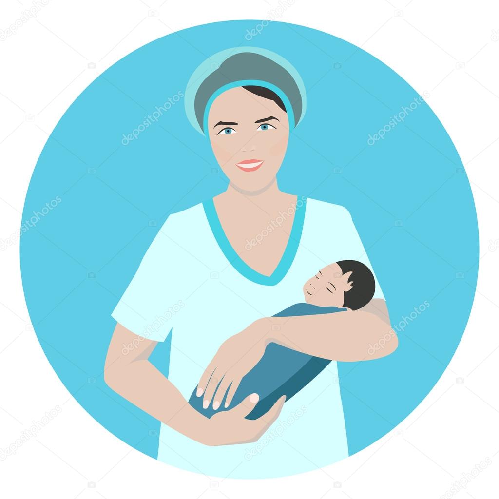 Doctor with a baby