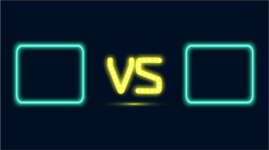 Yarışma konsepti için neon çerçevelere karşı imza