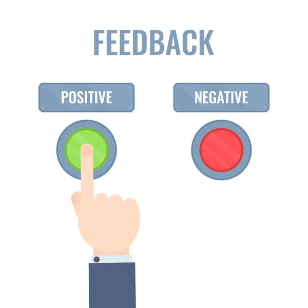 Positive feedback poster — Stock Vector