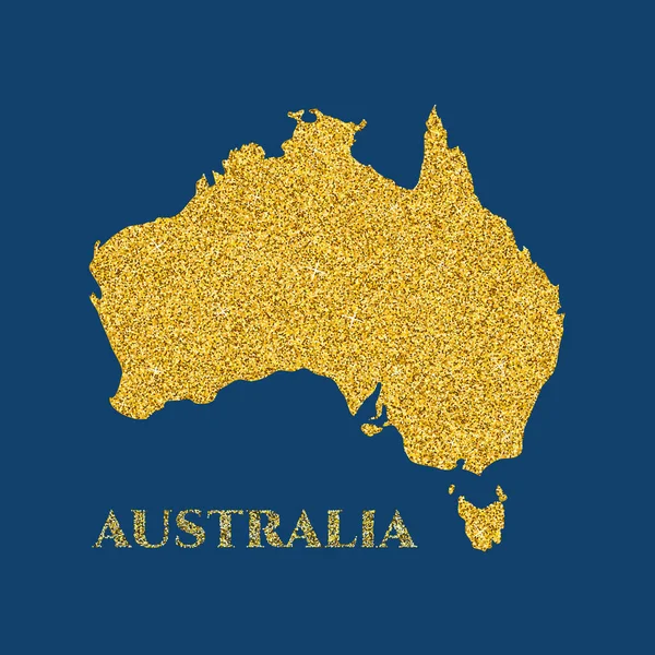 Australische Glitzerkarte — Stockvektor