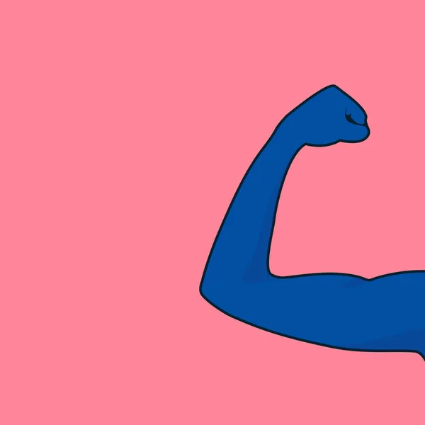 Strong female arm with biceps muscle pop art poster — Stockový vektor