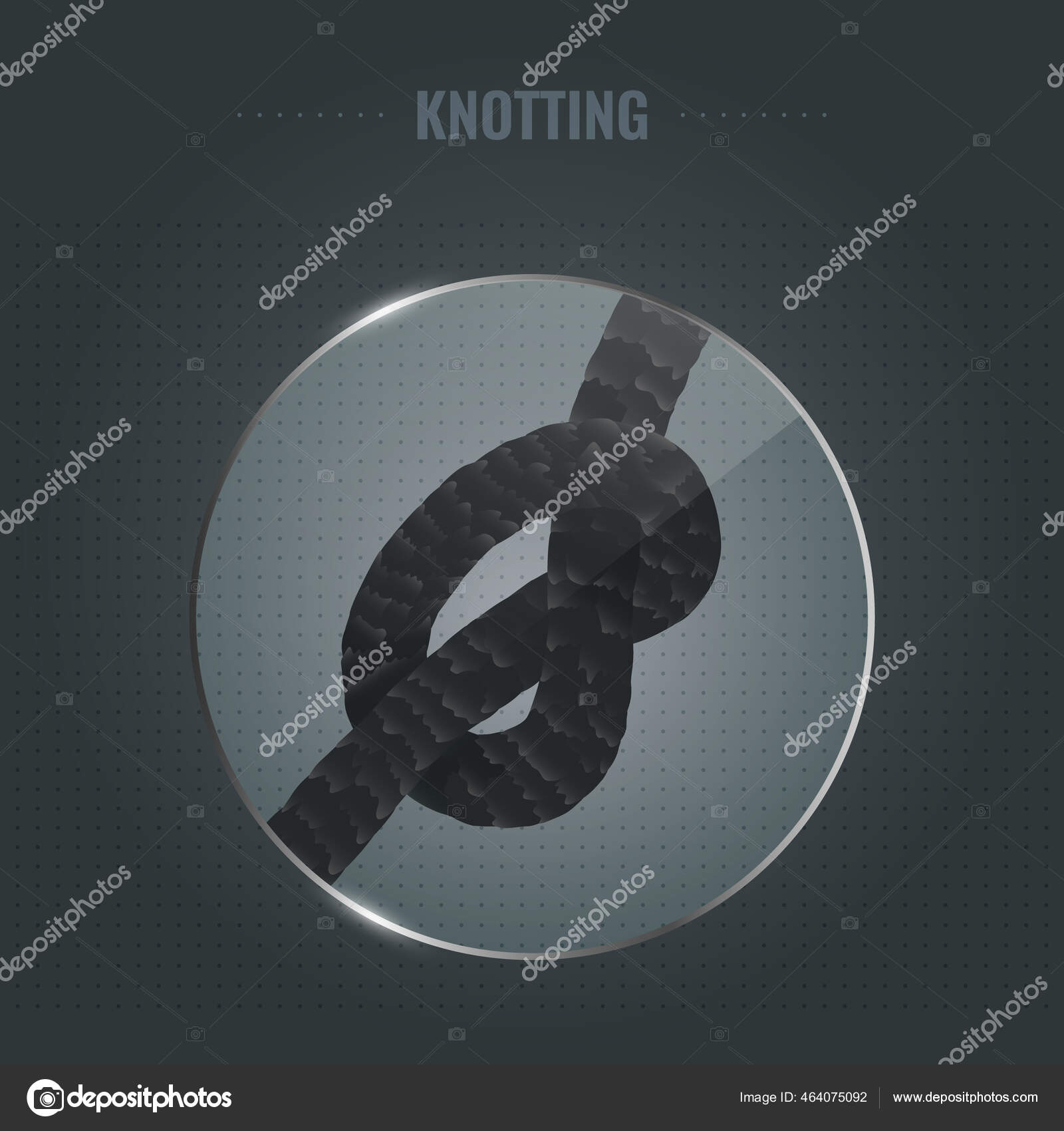 Hair strand knot under the microscope illustration Stock Vector by