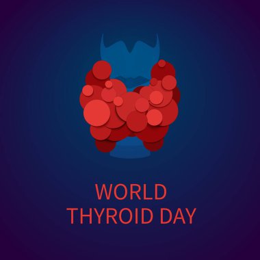 Tiroit bezi ikonlu dünya tiroit günü posteri