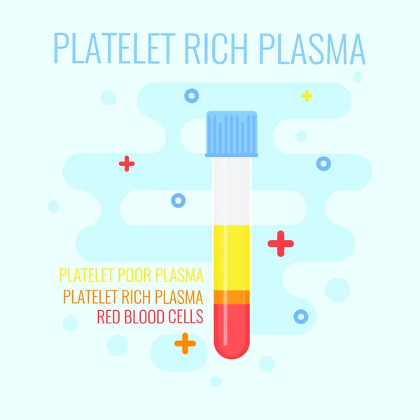 Εικονίδιο prp σωλήνα plasma πλούσιο σε αιμοπετάλια — Διανυσματικό Αρχείο