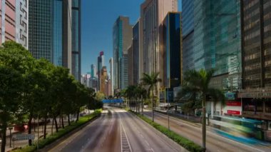 gün ışık trafik sokak 4 k zaman atlamalı hong kong şehir