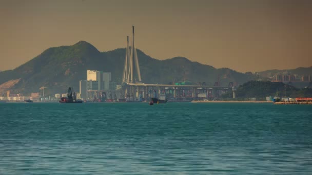 Beautiful Park Bridge Time Lapse Hong Kong — Stock Video