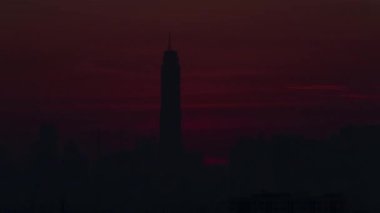 bangkok famous tower sunrise roof top panorama 4k time lapse thailand