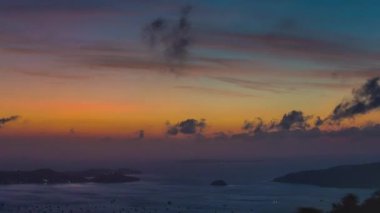 phuket  buddha mountain beach sunrise panorama 4k time lapse thailand
