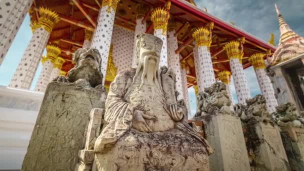 Bangthe Sunny Day Wat Arun Temple Panorama Time Lapse Thailand — Vídeo de stock