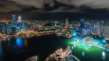 Panorama defne görüntülemek Singapur ünlü otelden 4 k zaman atlamalı