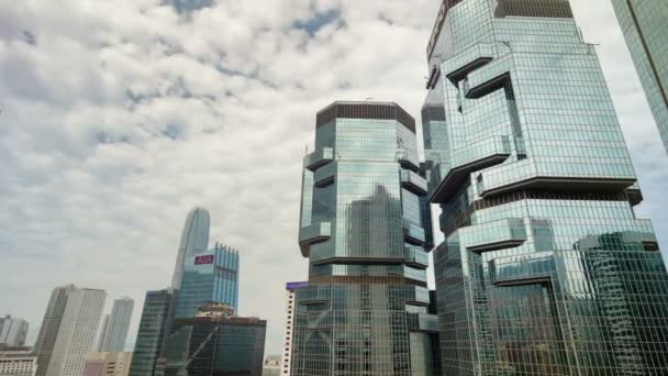 Μέρα Φως Lippo Κέντρο Close Time Lapse Hong Kong — Αρχείο Βίντεο