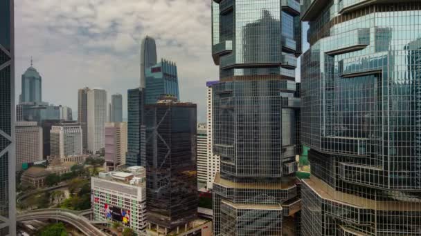 关闭由香港城开出的4K时差的天窗大厦 — 图库视频影像