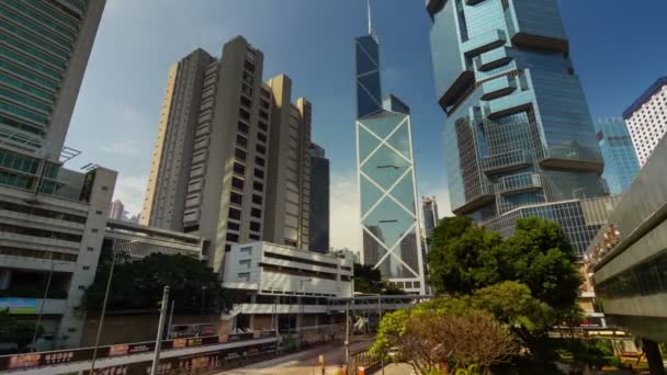 Ημέρα Φως Ζούγκλα Της Πόλης Μπλοκ Time Lapse Από Hong — Αρχείο Βίντεο